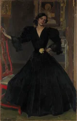 Señora de Sorolla in nero