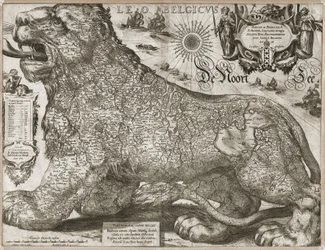 Leo Belgicus - mappa dei Paesi Bassi (1611)