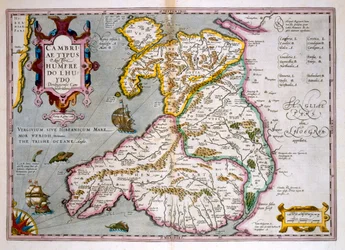 Mappa del Galles, pubblicata intorno al 1630