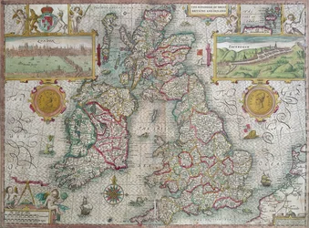 Mappa del Regno di Gran Bretagna e Irlanda, 1610