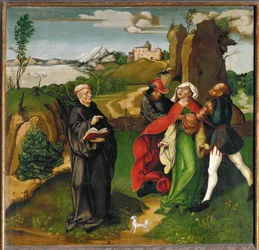 San Bernardo che esorcizza uno spirito maligno (tempera su tavola)