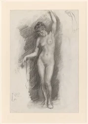 Nudo femminile in piedi