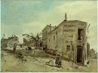 Vista su Montmartre, il Cafè Le Roi du Desert