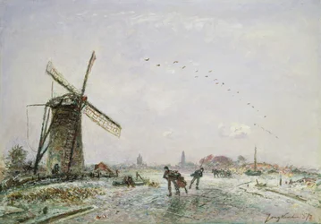 Pattinatori sul Ghiaccio in Olanda, 1872