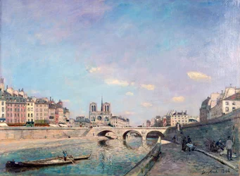 La Senna e Notre-Dame a Parigi, 1864