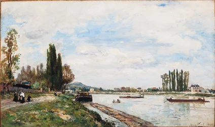 Vista di Meudon dal ponte di Sevres, 1866