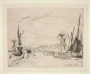 Vista del Porto dalla Ferrovia a Honfleur