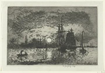 Tramonto al porto di Anversa