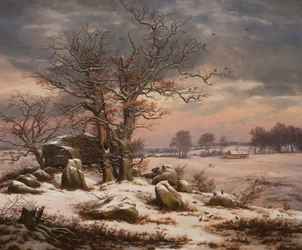 Paesaggio invernale. Vicino a Vordingborg