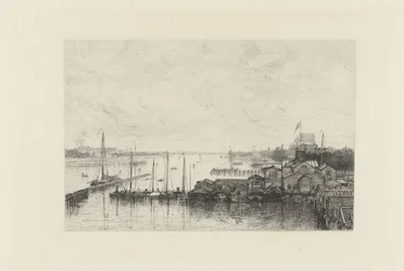 Vista degli edifici del club di canottaggio de Hoop