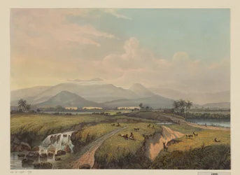 Veduta delle montagne di Giava