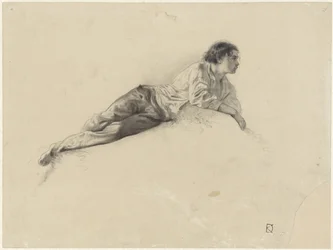 Studio di un giovane sdraiato