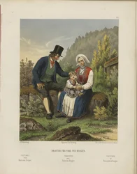 Illustrazione tratta dal libro Udvalgte norske Nationaldragter di autore sconosciuto e pubblicato da Chr. Tønsberg (no, [1861])