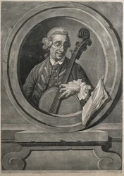 Ritratto di un musicista, possibilmente Franz Joseph Haydn, inciso da M.A. Picot