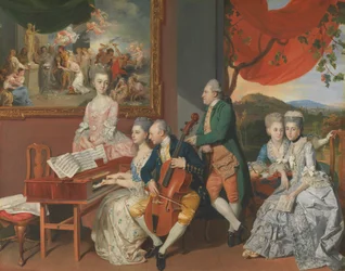 La famiglia Gore con George, terzo conte Cowper