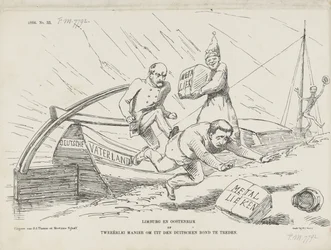 Caricatura su Bismarck e la Confederazione Tedesca, 1866