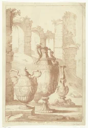 Tre vasi e un candelabro