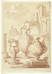 Candelabro e tre vasi (Vasi e candelabri)