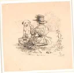 Il giro in carrozza. Illustrazione per "Fabler for Børn" di Kaalund. Vedi commento dal catalogo delle stampe