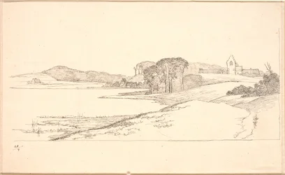 Parti presso Søllerød Sø, a destra la chiesa