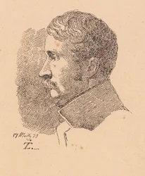 Ritratto di profilo del fratello maggiore dell