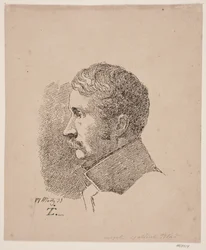 Ritratto di profilo del fratello maggiore dell