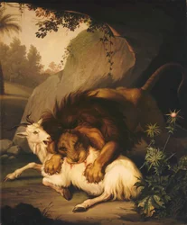 Un leone che attacca una capra, 1785