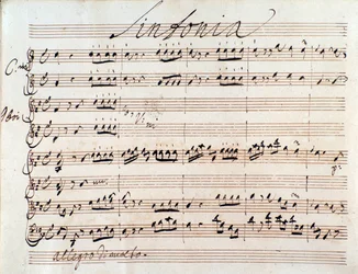 Prima pagina della partitura musicale di Adriano in Siria di J A Hasse (1752)