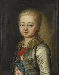 Ritratto del Granduca Alessandro Pavlovich Alessandro I da bambino
