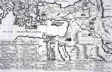 Mappa dei Luoghi citati nel Primo Libro di 