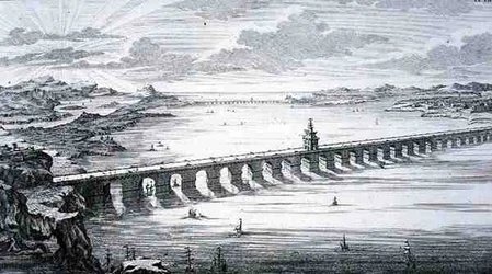 Il grande ponte cinese, tra Focheu e Nantai, Cina, da 