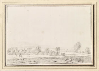 Paesaggio con villaggio
