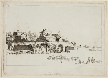 Paesaggio con capanne