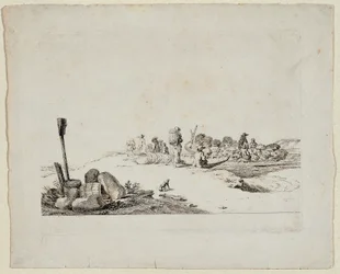 Paesaggio con contadini