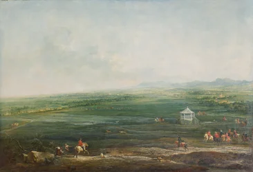 Laxenburg dalla casa di piacere di Münkendorf verso sud-ovest