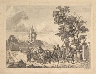 I cosacchi che scortano il carro dei bagagli, 1816