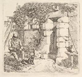 Il vecchio e il suo cane Pomerania, 1817
