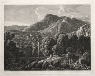 Paesaggio eroico: Paesaggio con città e fiume