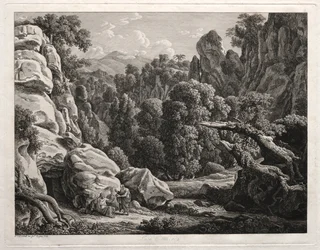 Paesaggio eroico: Paesaggio con la tentazione di Cristo, 1799