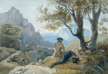 Artisti in riposo in montagna, 1819