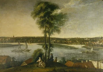 Potsdam, il parco del Palazzo Sanssouci dal Brauhausberg