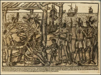 Illustrazione del 1500 dei nativi americani di Johann Froschauer