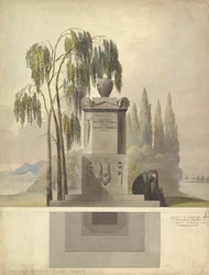 Progetto per una tomba, Rothgeisser a Norimberga Elevazione e pianta, 1826