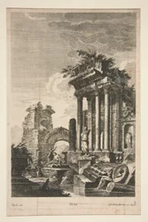 Capriccio con rovine romane
