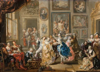 Scena di danza con interno di palazzo, 1731-1734