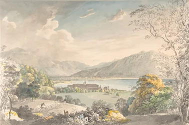 Veduta del Monastero di Tegernsee visto da nord-est, fine XVIII-metà XIX secolo