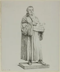 La statua di Lutero a Wittenberg