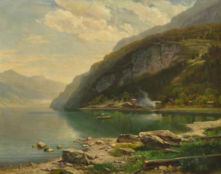 Johann Gottfried Steffan al lago di Brienz c1883