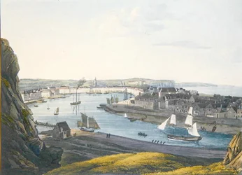 Vista di Dieppe, inizio XIX secolo
