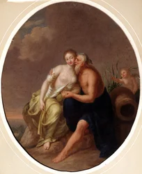 Il dio del fiume e una ninfa